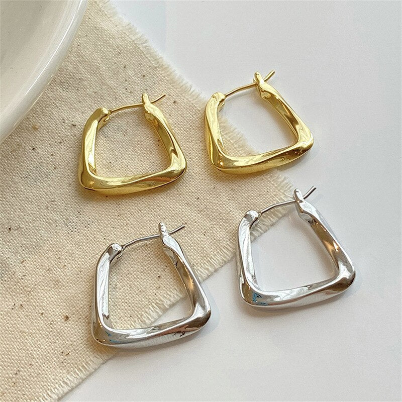 2023 Trend Resin Hoop Earrings For Women Girls Korean Gold Color Couple Cute Earring Party Jewelry Gift brincos femme