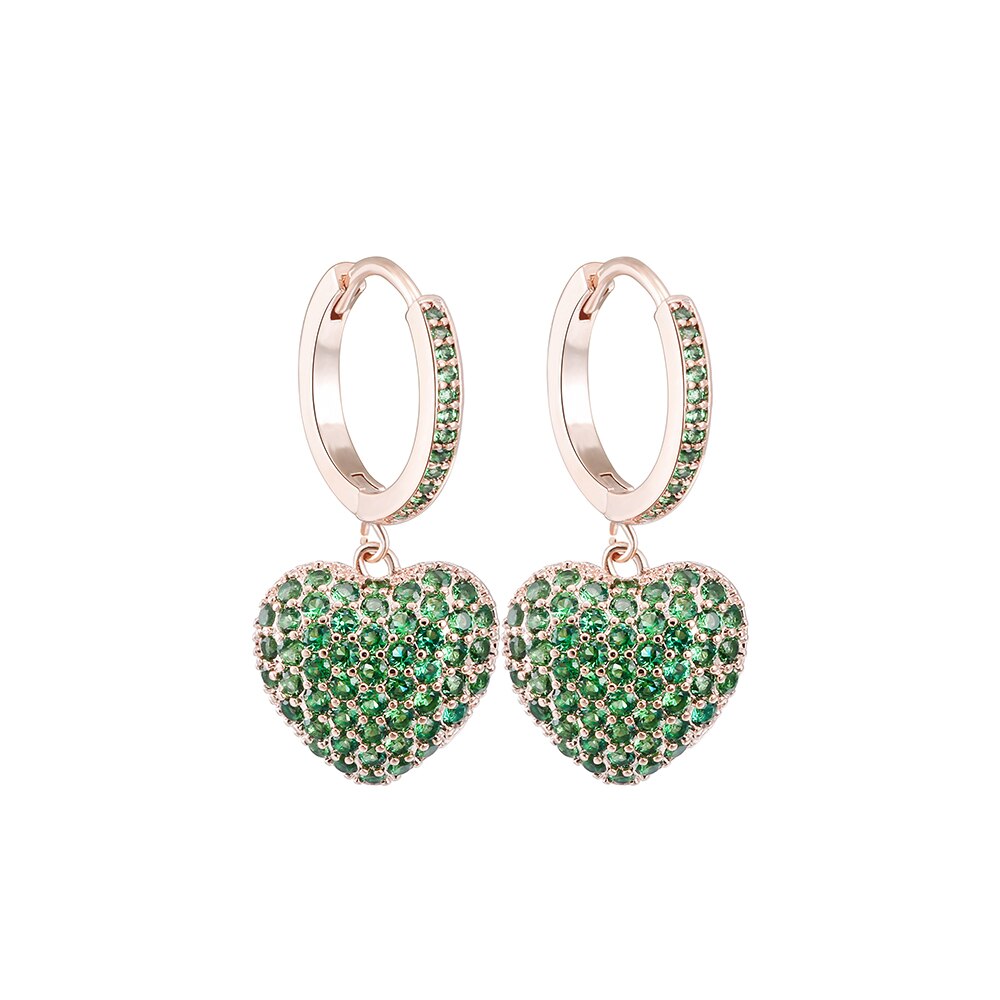 2022 Trend Sweet Romantic Pink Heart-shaped Pendant Earring Korean Jewelry  Accessories For Women‘ Gift Party Girl