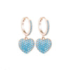 2022 Trend Sweet Romantic Pink Heart-shaped Pendant Earring Korean Jewelry  Accessories For Women‘ Gift Party Girl
