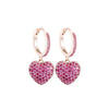 2022 Trend Sweet Romantic Pink Heart-shaped Pendant Earring Korean Jewelry  Accessories For Women‘ Gift Party Girl