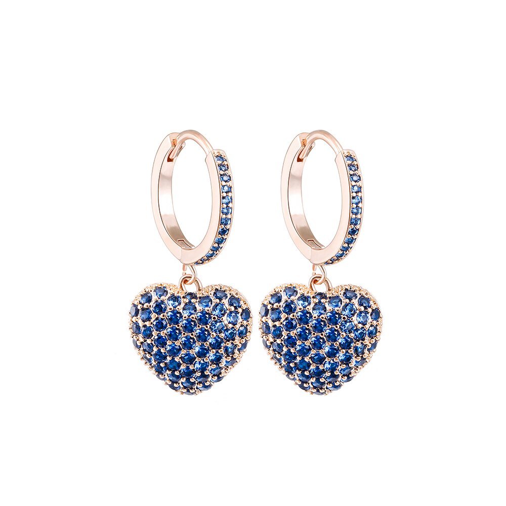 2022 Trend Sweet Romantic Pink Heart-shaped Pendant Earring Korean Jewelry  Accessories For Women‘ Gift Party Girl