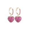 2022 Trend Sweet Romantic Pink Heart-shaped Pendant Earring Korean Jewelry  Accessories For Women‘ Gift Party Girl