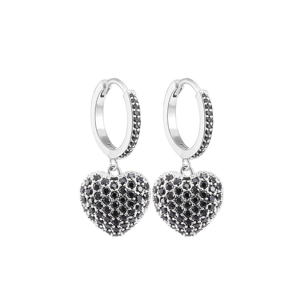 2022 Trend Sweet Romantic Pink Heart-shaped Pendant Earring Korean Jewelry  Accessories For Women‘ Gift Party Girl