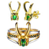 2022 Trendy Loki Ring Women's Ring 3 PCS/set Movie Character Cosplay Claw Helmet Zircon Inlaid Accessori Party Jewelry