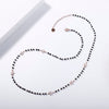 2022 Trendy Stainless Steel Strand Necklaces For Woman Gold Silver Color Crystal Little Star Black Beaded Chain Simple Jewelry