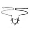 2022 Viking Pterodactyl Wing Pendant Necklace Women's Couple Jewelry Metal Bat Wing Heart Pendant Accessories Party Gift