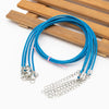 20Pcs 2mm Cotton Waxed Cord Leather Adjustable Braided Rope String Necklace Chain With Lobster Clasp DIY Jewelry Making Findings