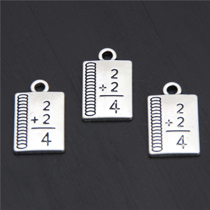 20pcs Zi Alloy Metal Architect Compass Charms Silver Ruler Drawing Pendant For Necklace Student Jewelry