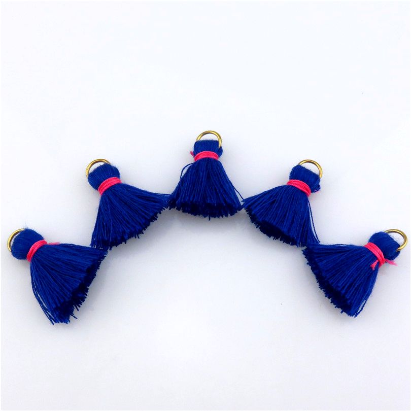 21635 Mixed 23colors Cotton Tassels Pendants For Girl Making Bracelet Earrings Jewelry Long Tassels Charm 10x 25mm