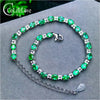 23 pieces natural emerald bracelet for wedding 3 mm * 4 mm oval cut emerald silver bracelet 925 sterling silver emerald jewelry