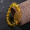 23cm Citrine Bracelets Buddha Brand Patron Natural Stone 12mm Beads Yellow Crystal Women Jewelry Men Carved Lucky Healing Reiki