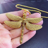 24'' Gold Large Dragonfly Pendant Long Chain Necklace Boho Long necklace Luck Butterfly Necklace Necklaces for Women