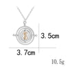 24 Pcs/Lot Selling 3.5 cm Diameter Time Turner Necklace Movie Jewelry Rotating Hourglass Pendant Bulk