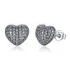 24 Styles 925 Sterling Silver Bowknot Heart Cat Stud Earrings For Women Fashion Small Round Earrings Jewelry Brincos Bijoux Gift