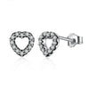 24 Styles 925 Sterling Silver Bowknot Heart Cat Stud Earrings For Women Fashion Small Round Earrings Jewelry Brincos Bijoux Gift