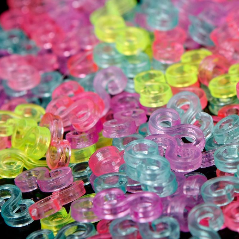 240pcs Child Mix Color S-Clips Rubber Loom Bands Bracelet Making DIY Tool  Jewelry Making  Jewelry Bracelets#61332