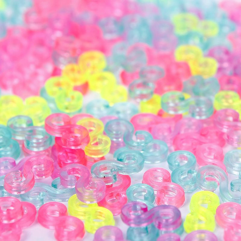 240pcs Child Mix Color S-Clips Rubber Loom Bands Bracelet Making DIY Tool  Jewelry Making  Jewelry Bracelets#61332