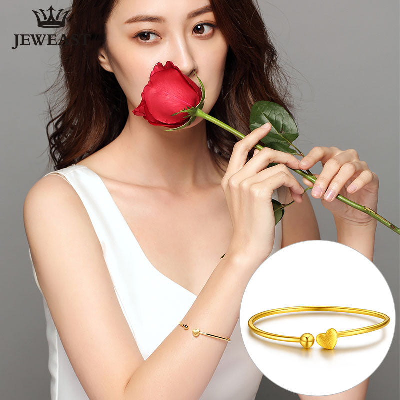 24K Pure Gold Bracelet Real 999 Solid Gold Bangle Elasticity Woman Fashion Trendy Classic Party Fine Jewelry Hot Sell New 2020