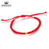 24K Pure Gold Bracelet Real 999 Solid Gold Bangle Red Rope DIY Scattered Beads Trendy Classic Fine Jewelry Hot Sell New 2020