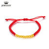 24K Pure Gold Bracelet Real 999 Solid Gold Bangle Red Rope Mini Beads Baby Gift Trendy Classic Fine Jewelry Hot Sell New 2020