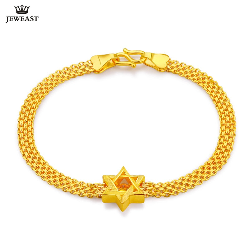 24K Pure Gold Bracelet Real 999 Solid Gold Bangle Simple Fashion Smart Star Trendy Classic Party Fine Jewelry Hot Sell New 2020