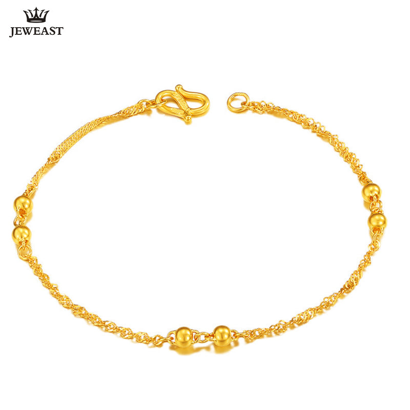 24K Pure Gold Bracelet Real 999 Solid Gold Bangle Smart Beautiful Simple Fashion Trendy Classic Party Jewelry Hot Sell New 2020