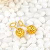 24K Pure Gold Earring Real AU 999 Solid Gold Earrings Exquisite Hollow Ball Upscale Trendy Party Fine Jewelry Hot Sell New 2020
