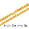 24K Pure Gold Necklace Real AU 999 Solid Gold Chain Nice Smooth Matte Beads Upscale Trendy Party Fine Jewelry Hot Sell New 2020