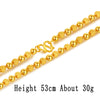 24K Pure Gold Necklace Real AU 999 Solid Gold Chain Nice Smooth Matte Beads Upscale Trendy Party Fine Jewelry Hot Sell New 2020