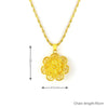24K Real Gold Plated Necklaces for Women Big Multilayer Flower Pendant Necklaces Ethnic Choker Chain Necklaces Wedding Jewelry