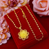 24K Real Gold Plated Necklaces for Women Big Multilayer Flower Pendant Necklaces Ethnic Choker Chain Necklaces Wedding Jewelry