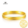 24k Pure Gold Bangle For Women Female Trendy Fashion Smooth Worn Classic Bracelet Upscale Hot Fine Jewelry Solid 999 Bangles
