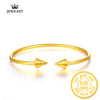 24k Pure Gold Bangle For Women Solid 999 Real Girl Punk Bracelets New Fashion Fine Jewelry Wedding Engagement Gift