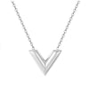 26 Letter V Pendant Necklace Women's Necklace Metal Pendant Accessories Party Jewelry Three Colors
