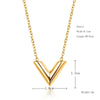 26 Letter V Pendant Necklace Women's Necklace Metal Pendant Accessories Party Jewelry Three Colors