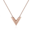 26 Letter V Pendant Necklace Women's Necklace Metal Pendant Accessories Party Jewelry Three Colors