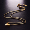 26 Letter V Pendant Necklace Women's Necklace Metal Pendant Accessories Party Jewelry Three Colors