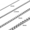 2MM 2.5MM 3MM Rope Chains Stainless Steel Necklace DIY Long Necklaces Jewelry for Women Men Statement 45CM-75CM