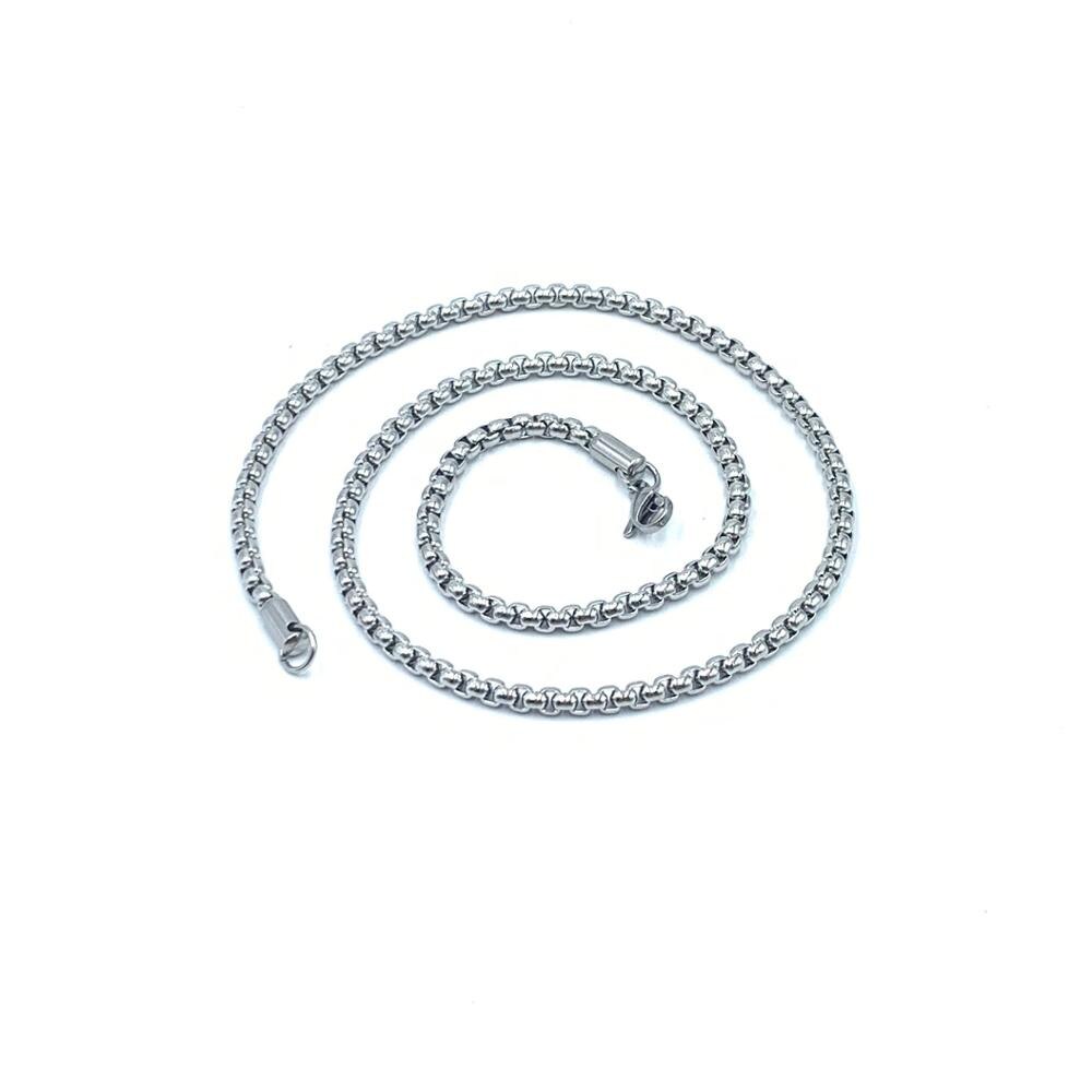 2MM 4MM Rope Chains Necklaces 304 Stainless Steel Charm Jewelry DIY Necklace Pendant Black Color 45CM-75CM