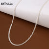 2MM Width Simple Style Copper Necklace Five Length Silver Plated Fine Chain Necklace Accessories For Pendant