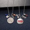 2PC Stranger Things Necklace for Women Round Letter Pendant Necklace Alphabet Light Halloween Cosplay Jewelry Gift for Girls