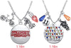2PC Stranger Things Necklace for Women Round Letter Pendant Necklace Alphabet Light Halloween Cosplay Jewelry Gift for Girls