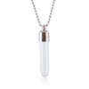 2PCS Glass Vial Pendant Perfume Essential oil Bottle Keepsake Vial Pendant Blood Vial Necklace for Woman Girl Gift