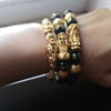 2PCS Obsidian Stone Beads Bracelet Pixiu Bracelet Black Wealth Bracelet Feng shui Bracelets Luck Bracelet for Women man 2021