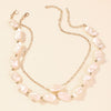 2PCS Pearl Necklace Niche Light  Design White Baroque Hip Hop Irregular Clavicle Chain Personality Trend Ladies Jewelry