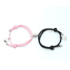 2PCS/Set Alloy Couple Magnetic Ball Bracelet Simple Creative Stainless Steel Friendship Rope Chain Couple Bracelet Jewelry Gift