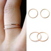 2PCS/Set Thin slim rose gold stacking knuckle ring set small finger MIDI finger ring simple design jewelry ring for women#279039