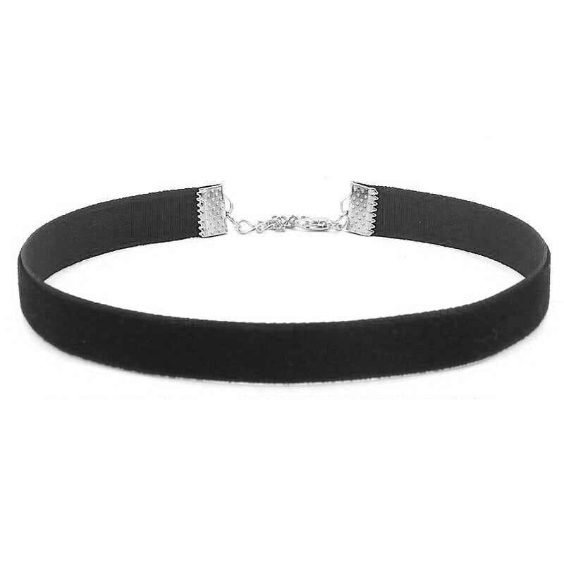 2PCS/lot Cute Girls Punk Black Velvet Necklace For Women Korea Style Gothic Choker Necklaces Female Jewelry Wedding Party Gift