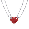 2PCS plastiChain Necklace Building Brick Love Heart Pendant Necklace for Women Men Couple 2021 Valentine's Gift Trendy Necklaces