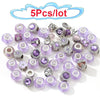 2Pcs/50Pcs/100Pcs Mixed Delivery Purple Glass Beads Charms Fit Original Brand Bracelets Necklaces For Women DIY Jewelry Making